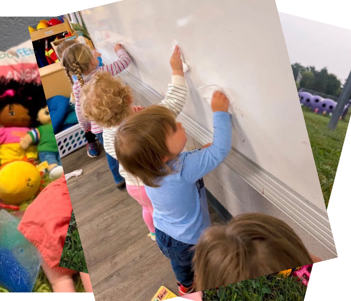 kids cleaning whiteboard